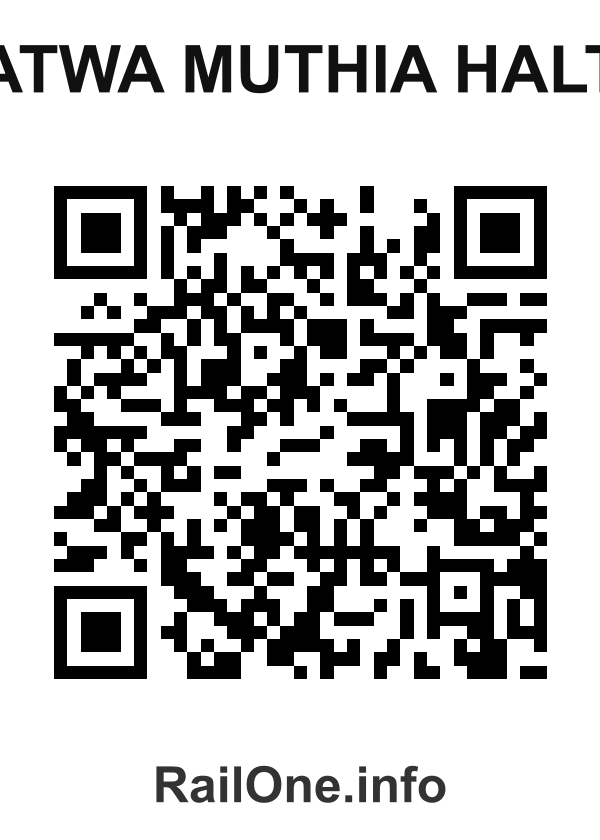 RailOne QR Code for Atwa Muthia Halt station