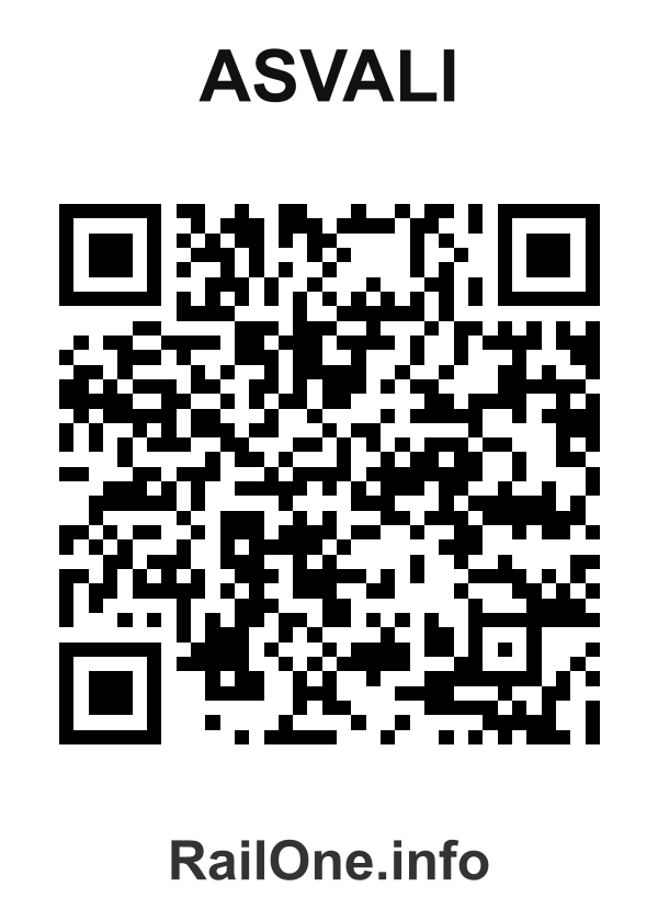 RailOne QR Code for Asvali station