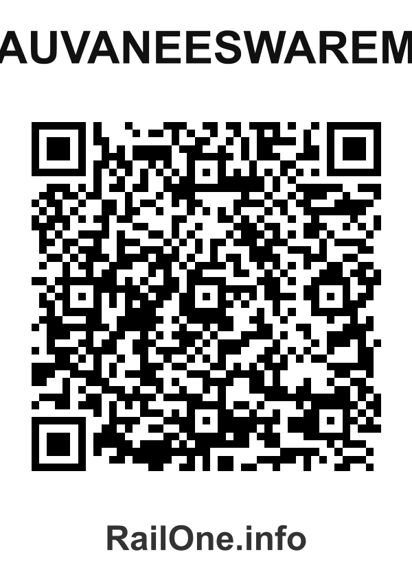 RailOne QR Code for Auvaneeswarem station