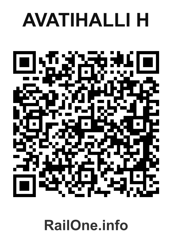 RailOne QR Code for Avatihalli H station