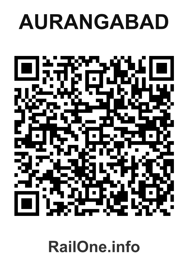 RailOne QR Code for Aurangabad station