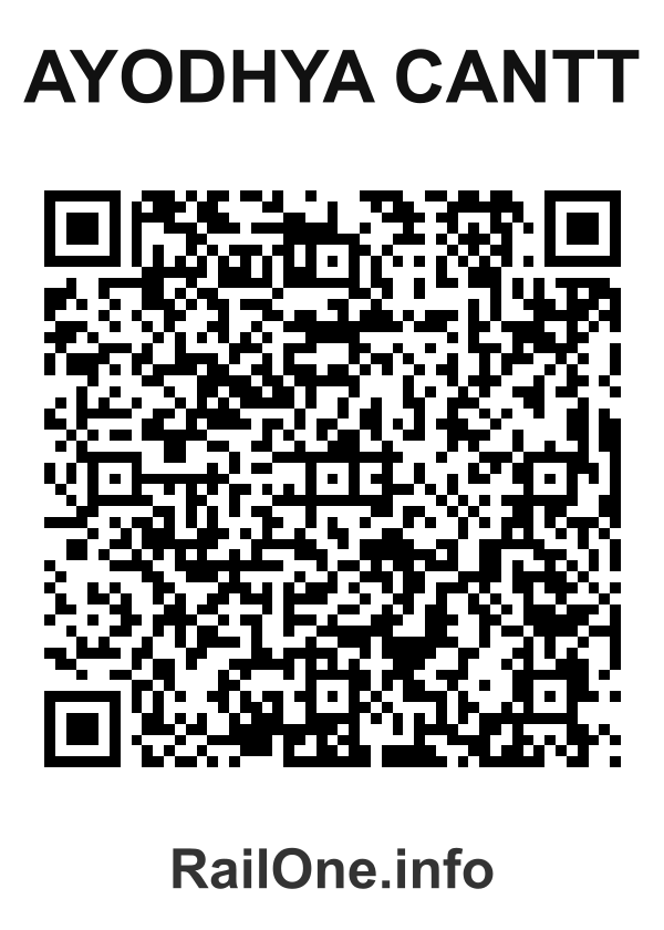 RailOne QR Code for Ayodhya Cantt station