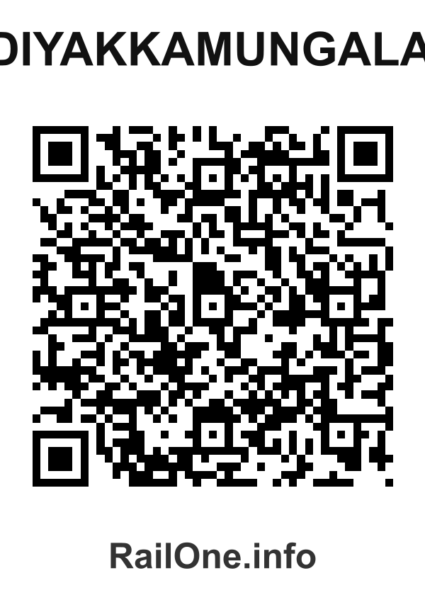 RailOne QR Code for Adiyakkamungalam station