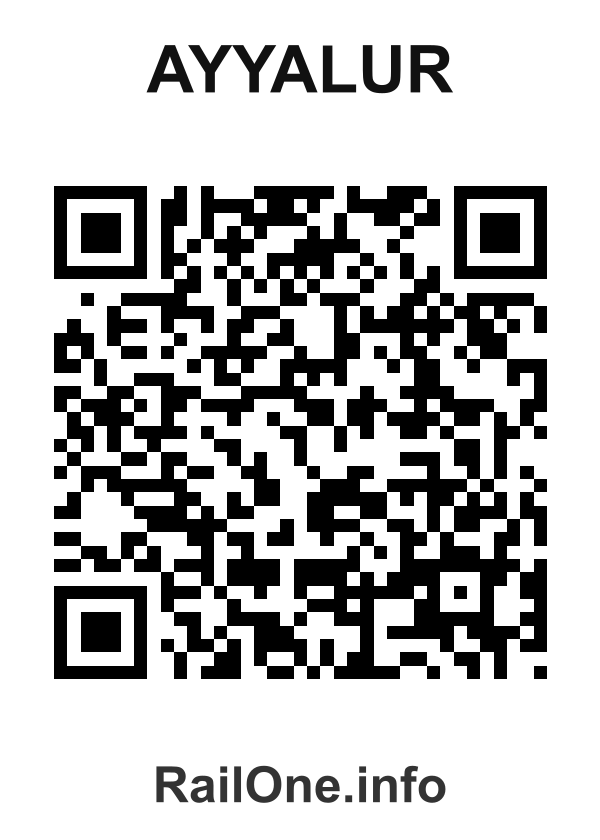 RailOne QR Code for Ayyalur station