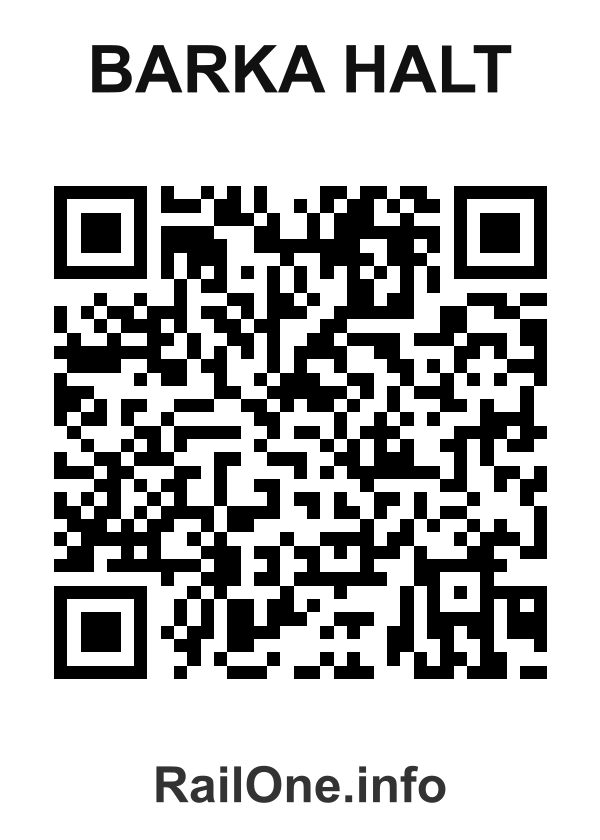 RailOne QR Code for Barka Halt station