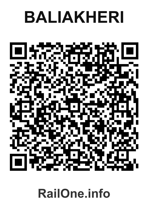 RailOne QR Code for Baliakheri station