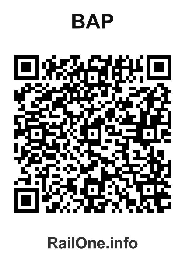 RailOne QR Code for Bap station