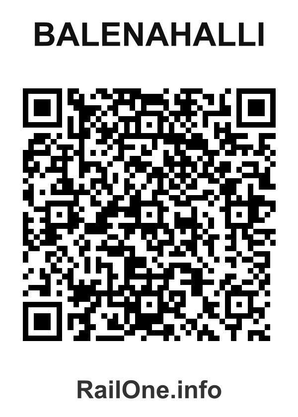 RailOne QR Code for Balenahalli station