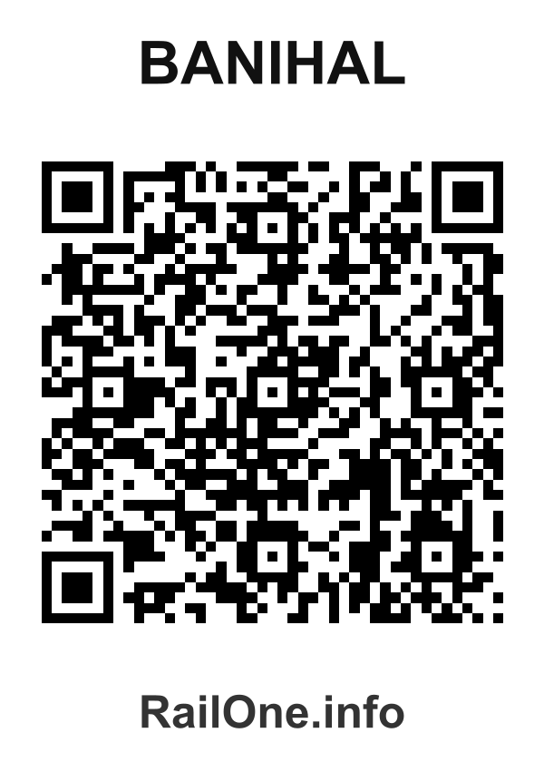 RailOne QR Code for Banihal station