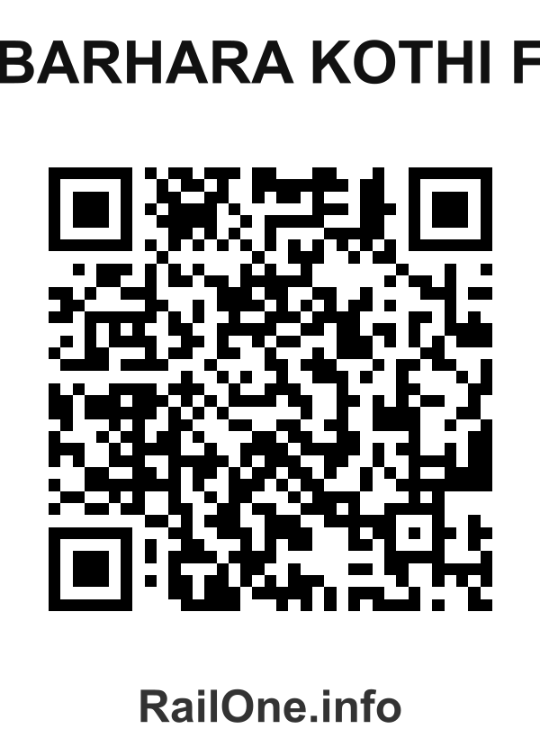RailOne QR Code for Barhara Kothi F station
