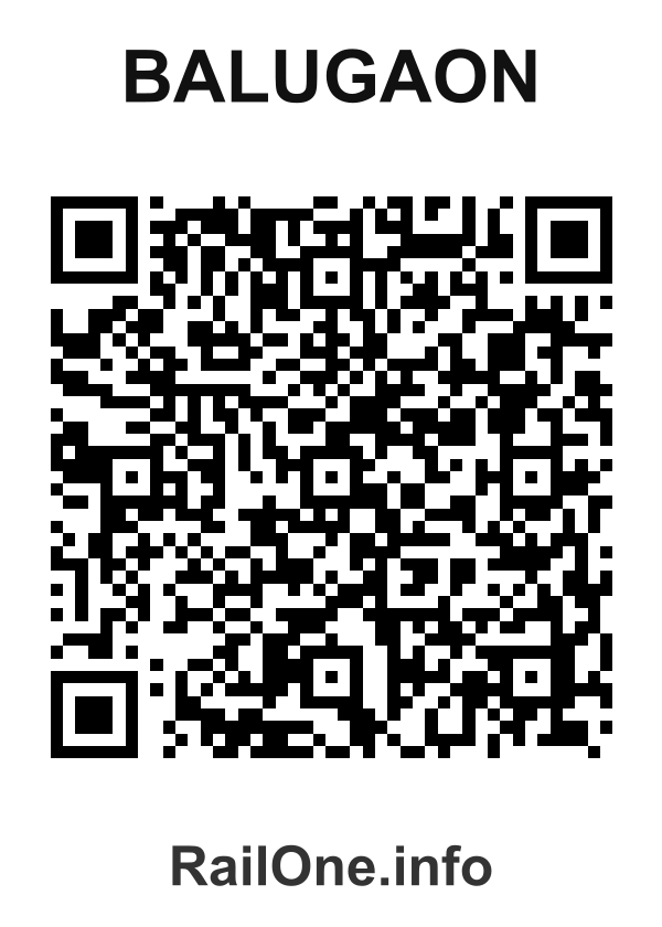 RailOne QR Code for Balugaon station