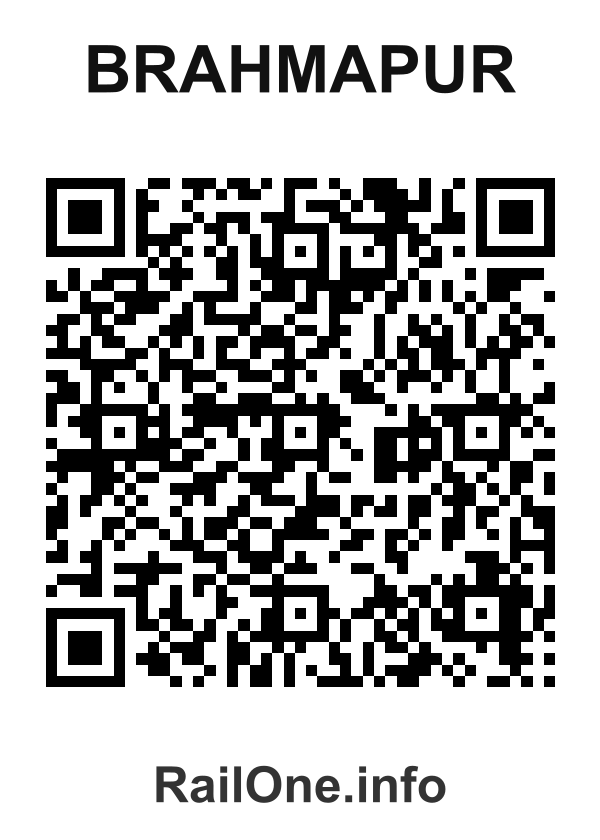 RailOne QR Code for Brahmapur station