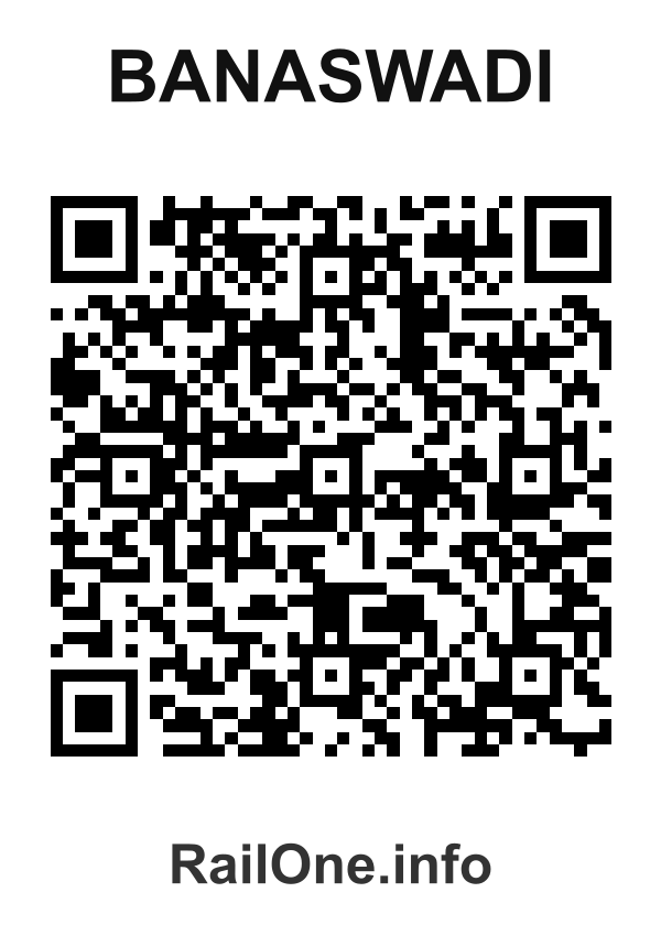 RailOne QR Code for Banaswadi station