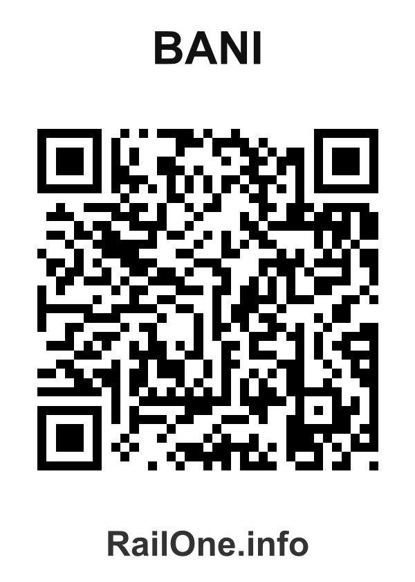 RailOne QR Code for Bani station