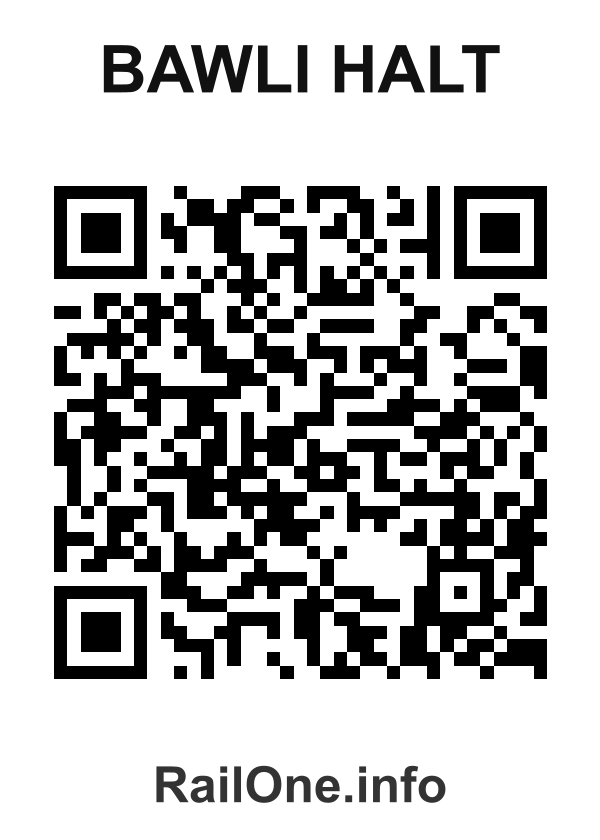 RailOne QR Code for Bawli Halt station