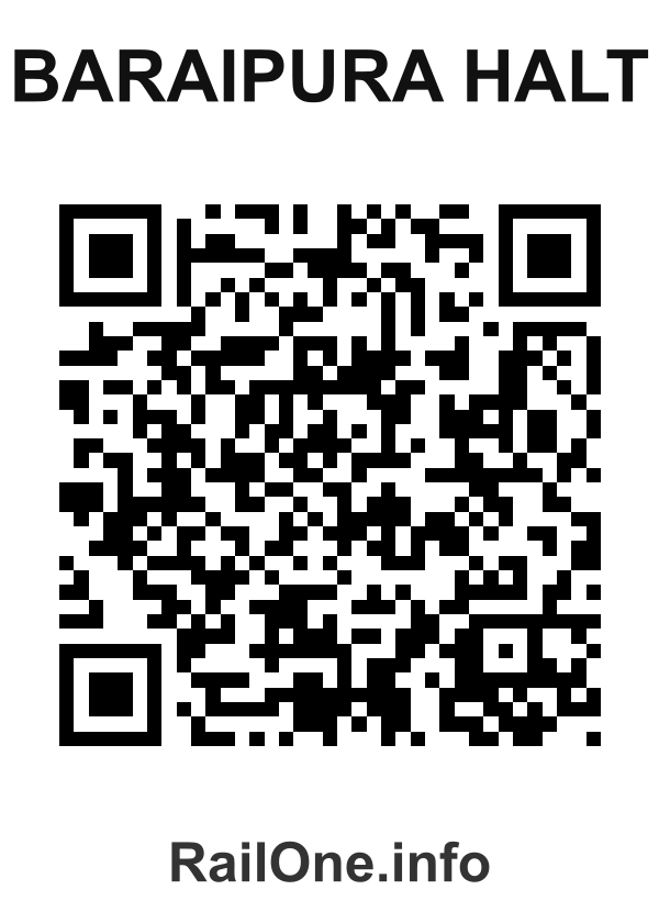 RailOne QR Code for Baraipura Halt station