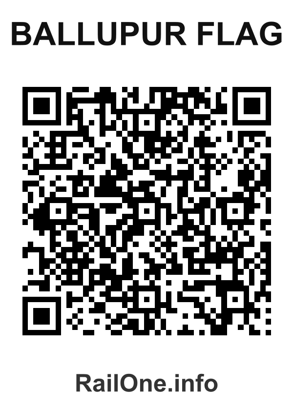 RailOne QR Code for Ballupur Flag station