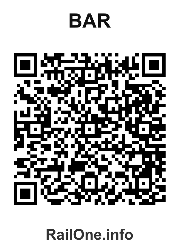 RailOne QR Code for Bar station