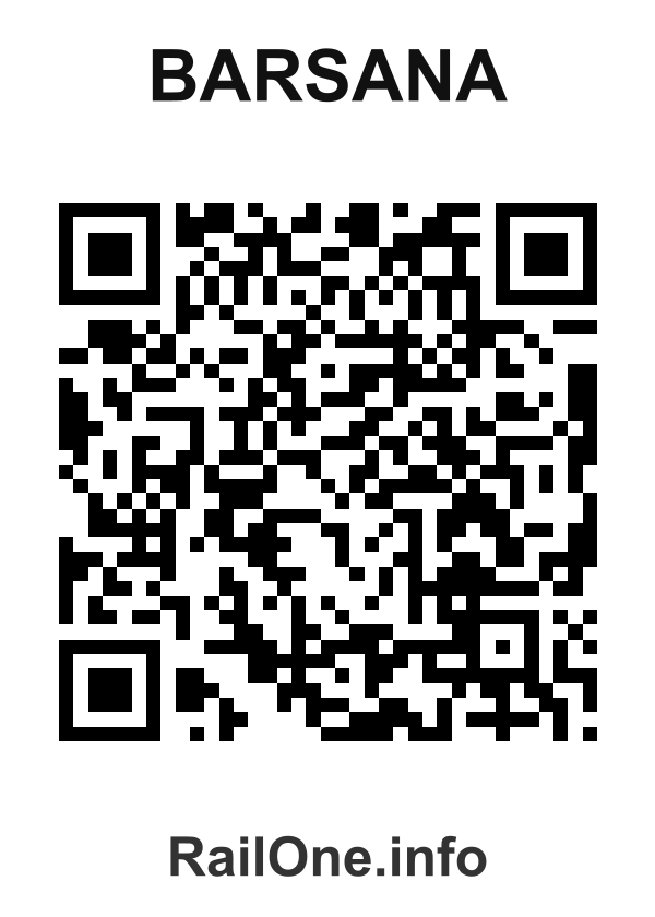 RailOne QR Code for Barsana station