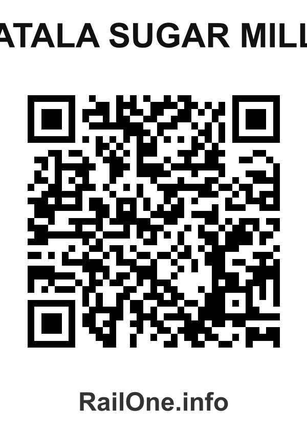RailOne QR Code for Batala Sugar Mills station