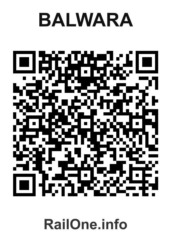 RailOne QR Code for Balwara station