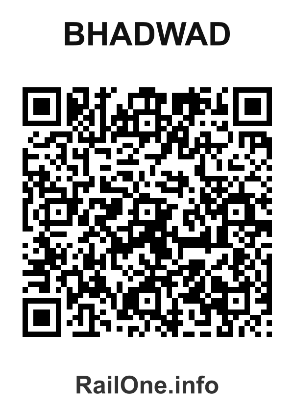 RailOne QR Code for Bhadwad station