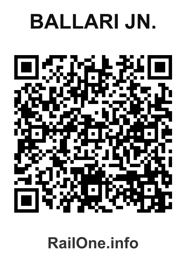RailOne QR Code for Ballari Jn. station