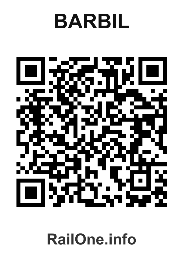 RailOne QR Code for Barbil station