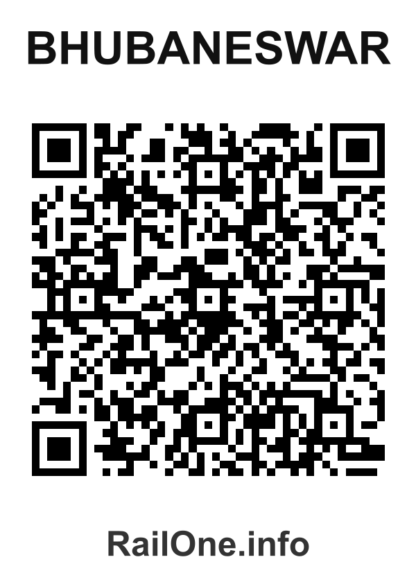 RailOne QR Code for Bhubaneswar station