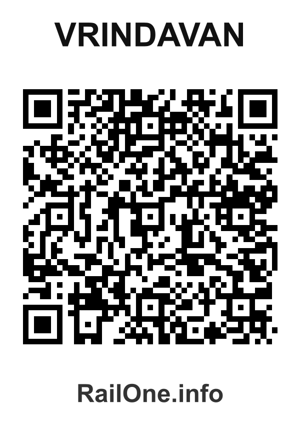 RailOne QR Code for Vrindavan station