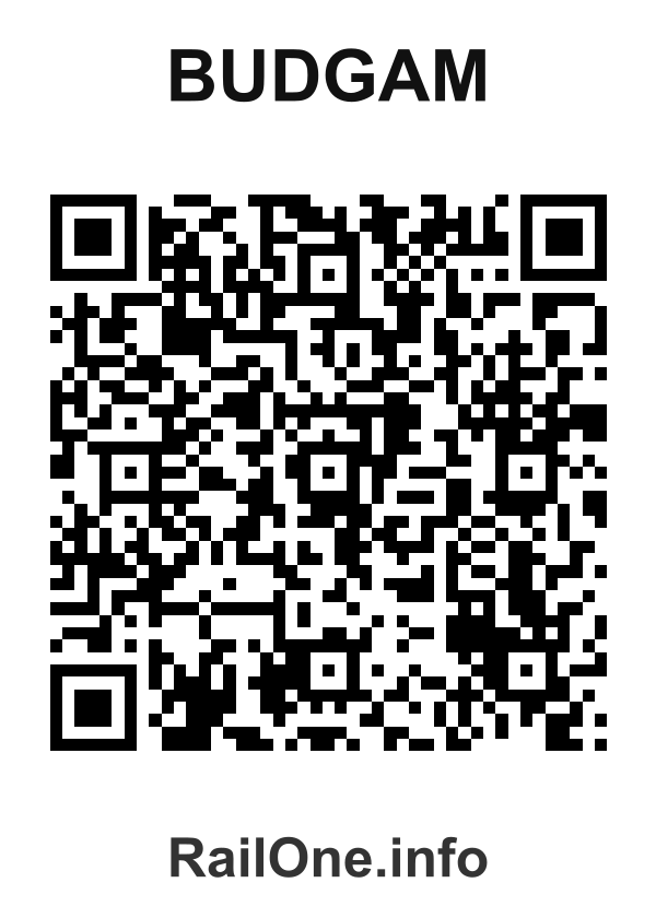 RailOne QR Code for Budgam station