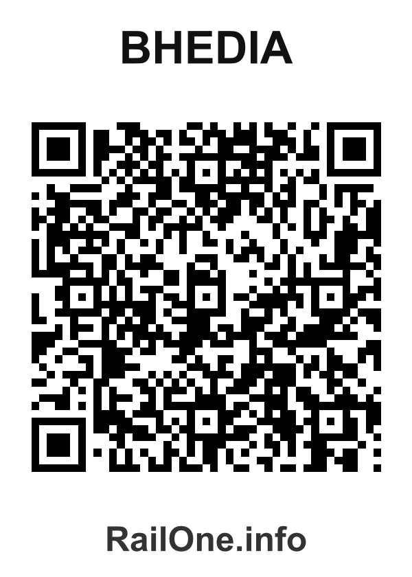 RailOne QR Code for Bhedia station