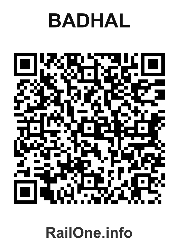 RailOne QR Code for Badhal station