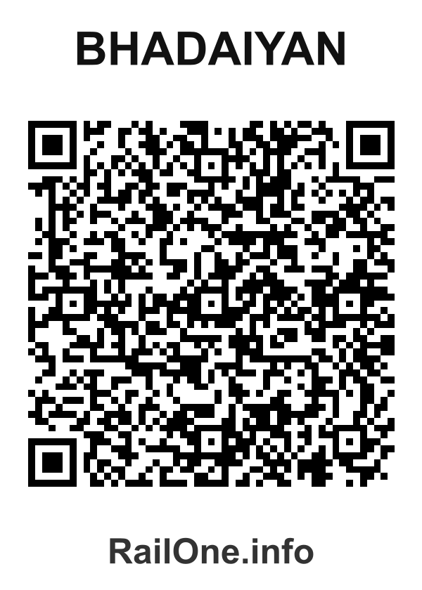 RailOne QR Code for Bhadaiyan station