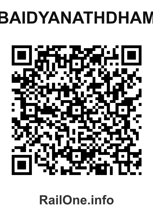 RailOne QR Code for Baidyanathdham station