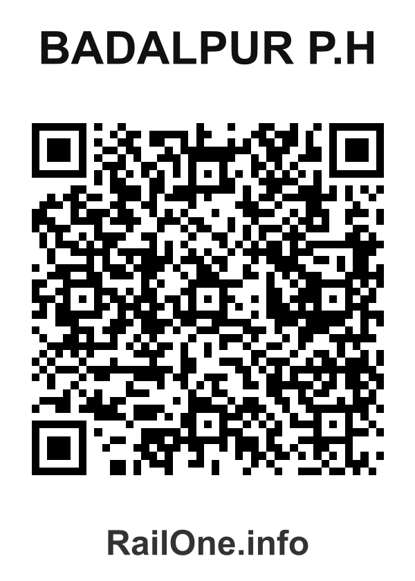 RailOne QR Code for Badalpur P.h station