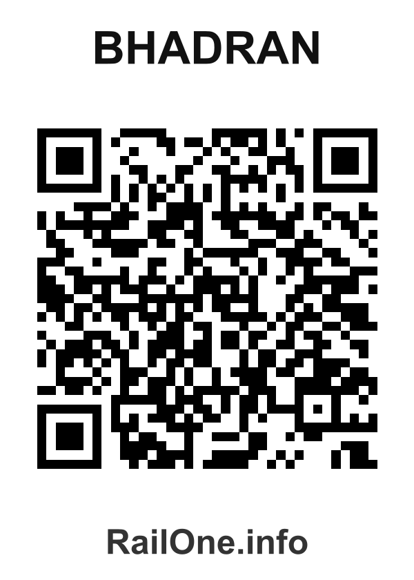 RailOne QR Code for Bhadran station