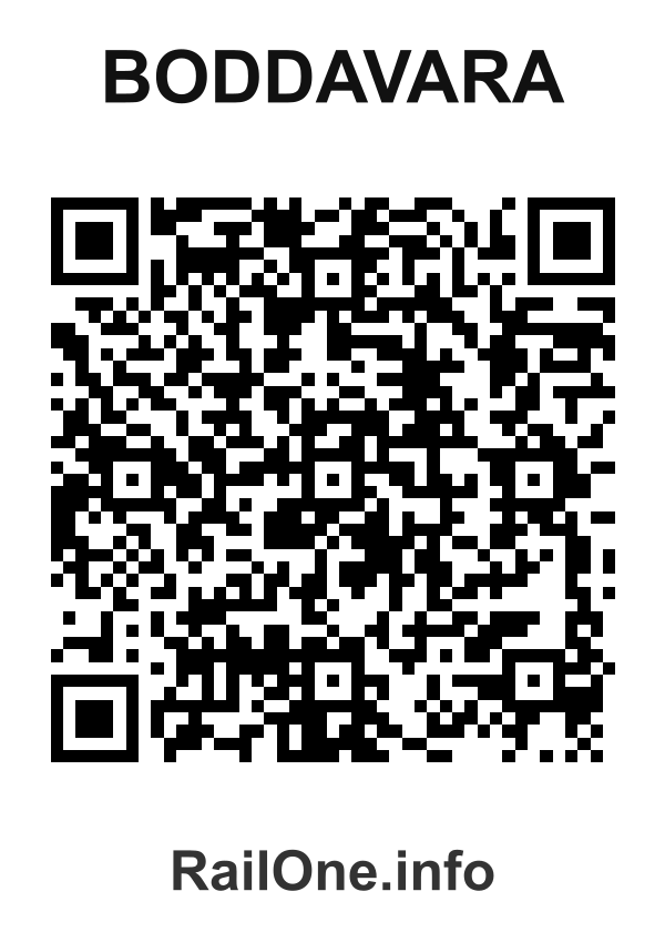 RailOne QR Code for Boddavara station