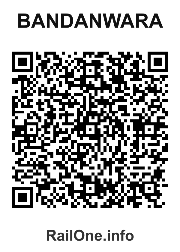 RailOne QR Code for Bandanwara station