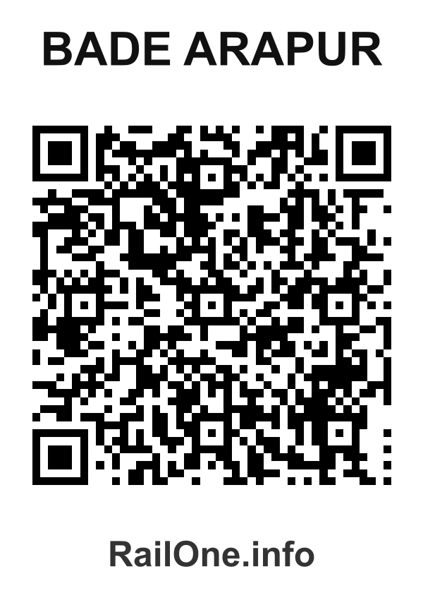 RailOne QR Code for Bade Arapur station