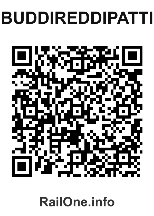 RailOne QR Code for Buddireddipatti station