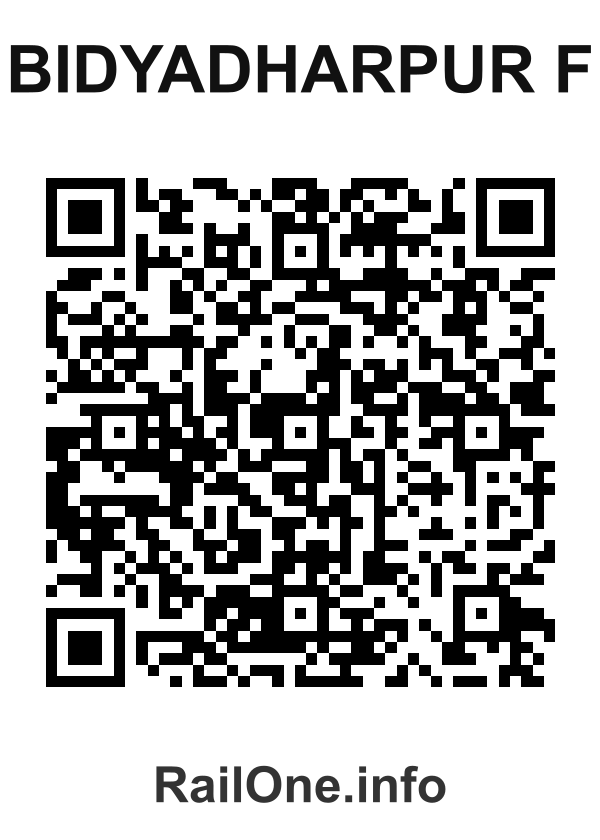 RailOne QR Code for Bidyadharpur F station