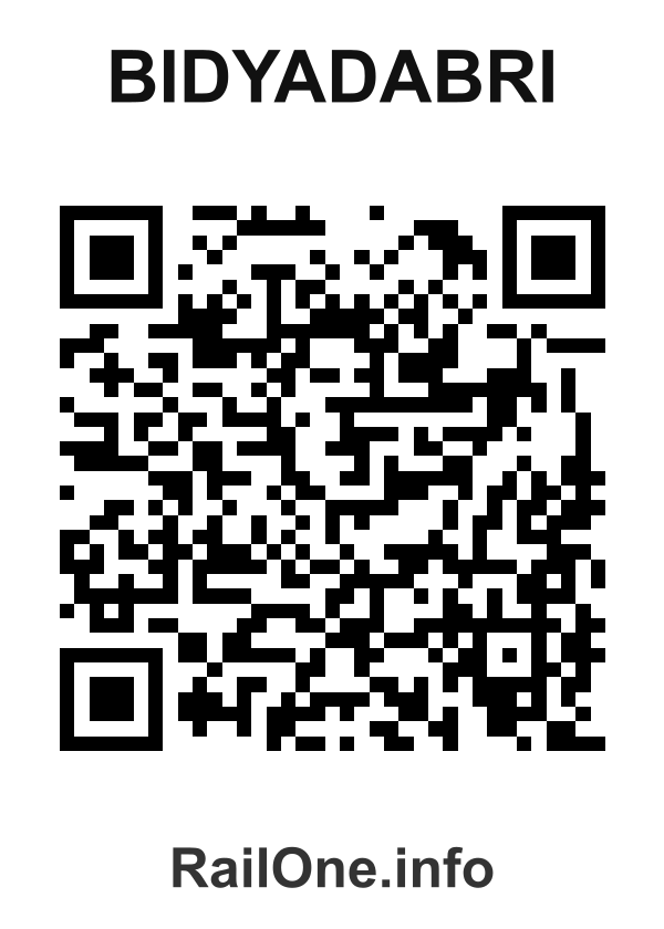 RailOne QR Code for Bidyadabri station