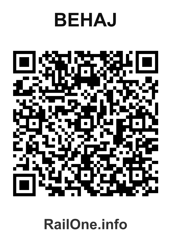 RailOne QR Code for Behaj station