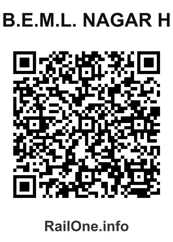 RailOne QR Code for B.e.m.l. Nagar H station
