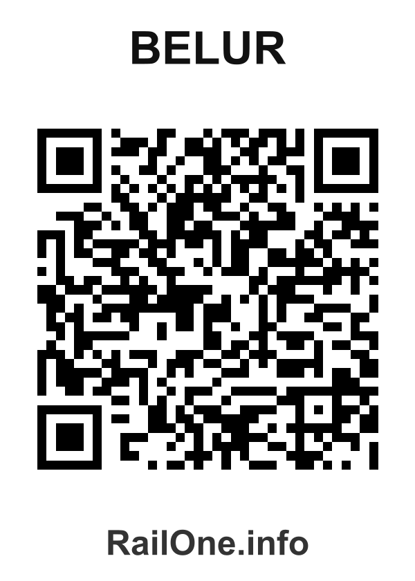 RailOne QR Code for Belur station