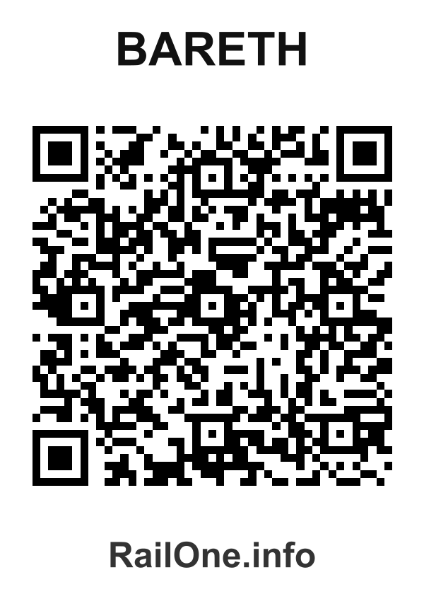 RailOne QR Code for Bareth station
