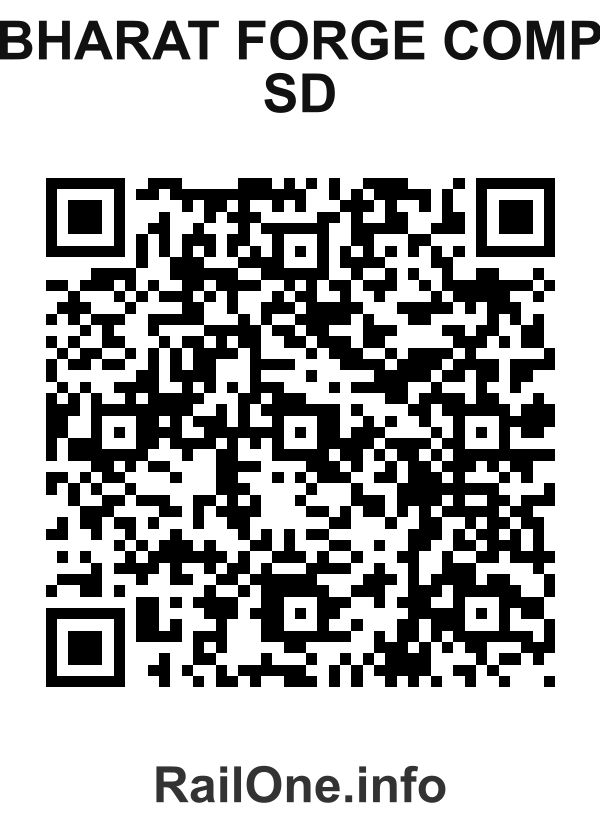 RailOne QR Code for Bharat Forge Comp Sd station