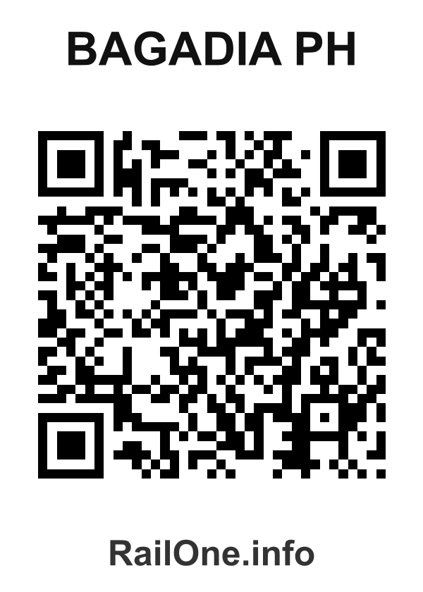 RailOne QR Code for Bagadia Ph station