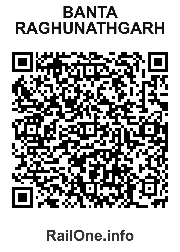 RailOne QR Code for Banta Raghunathgarh station